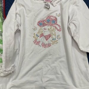 Quacker Factory country cowgirl shirt white size xl